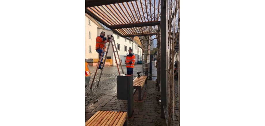 Pergoal am Guttenberger Platz wurde erneuert